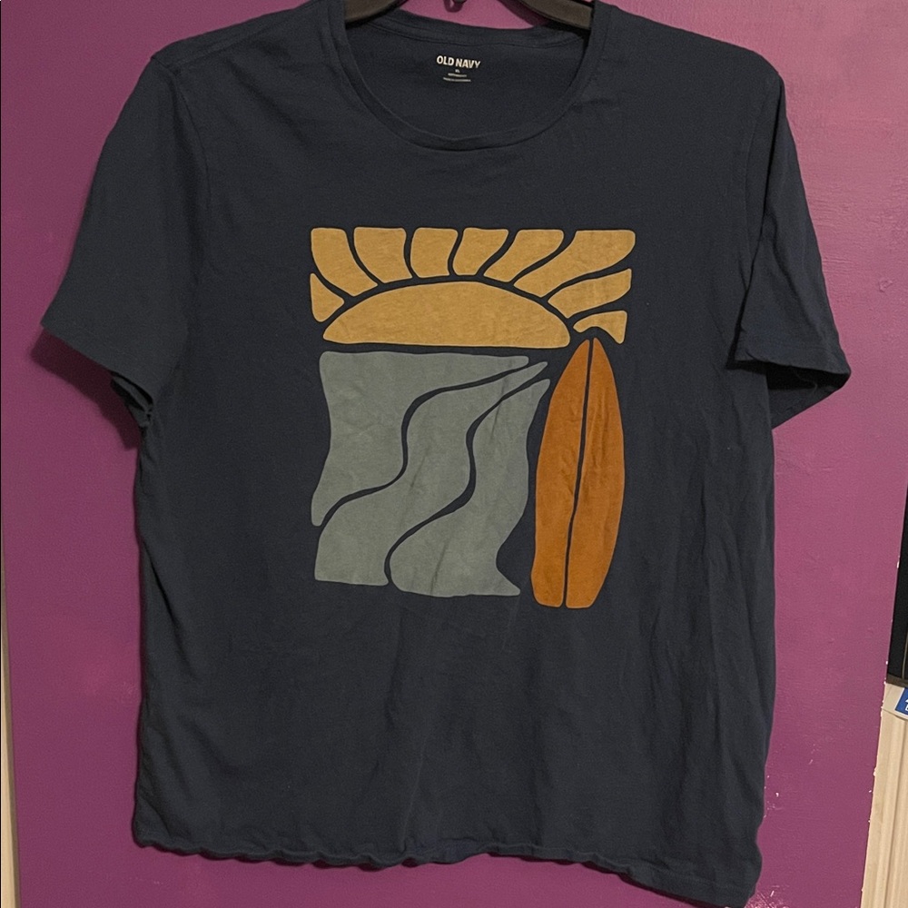 Old Navy Dark Blue Surf Graphic Tee